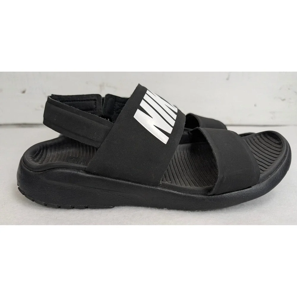 Nike Vista Mens 9 Black Sport Sandals Hook Loop Straps 882694-001